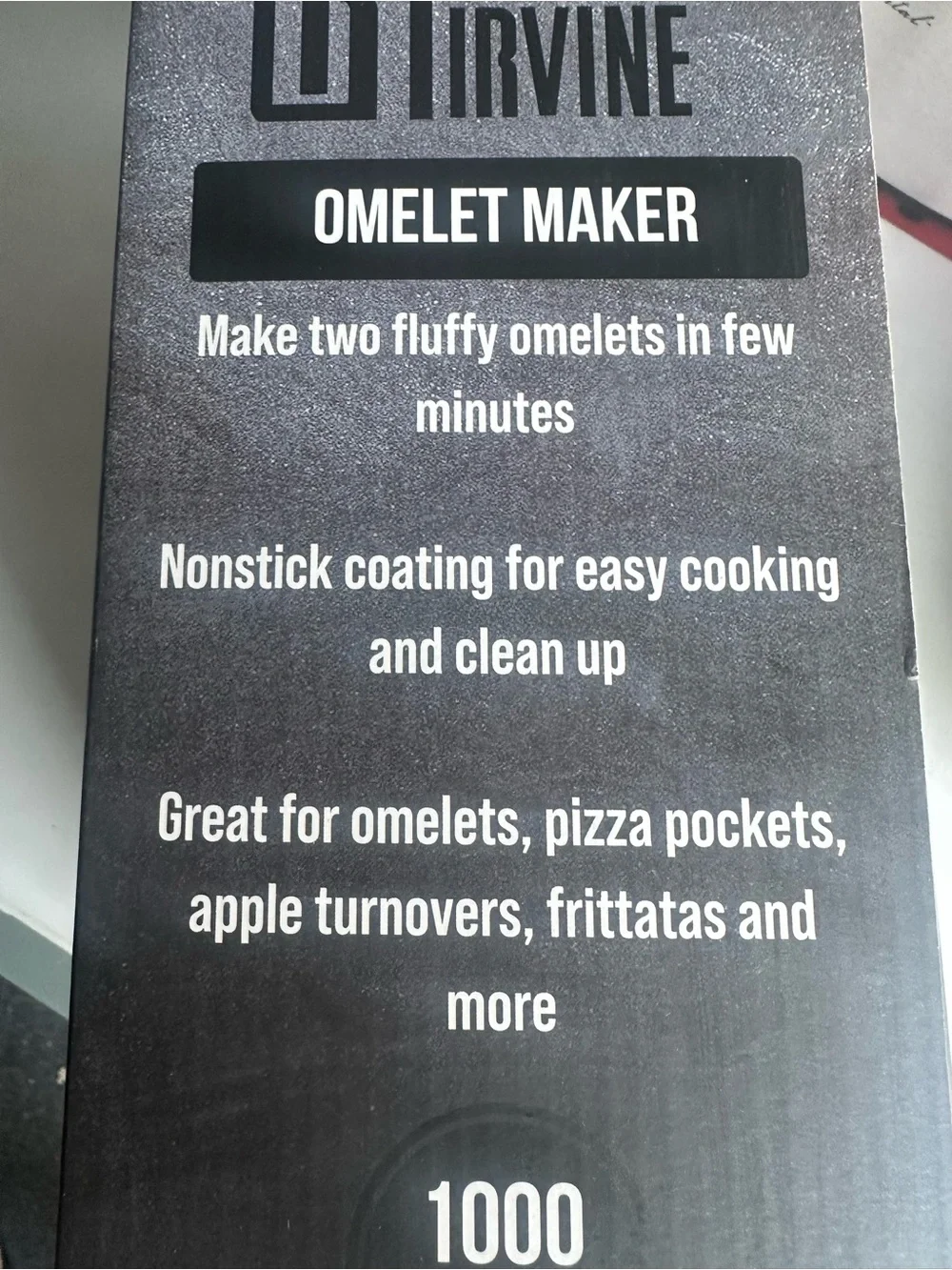 Robert Irvine electric omelet maker Breakfast maker & Lunch  Brand New